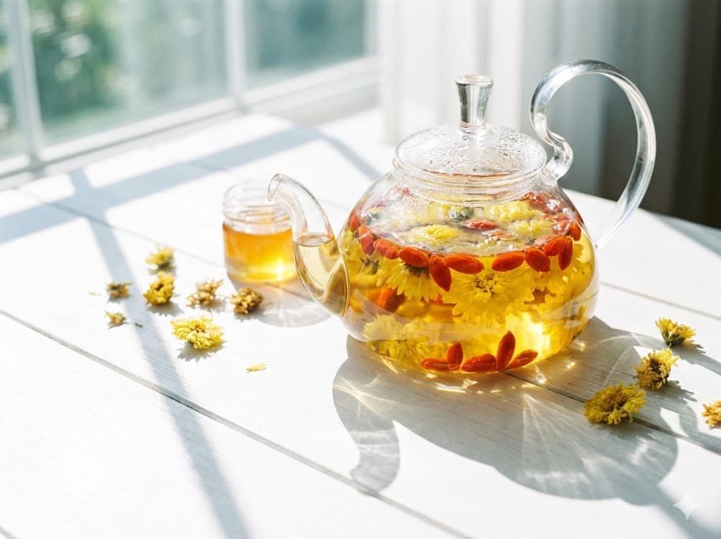 Trà Hoa Cúc Kỷ Tử: "Thần Dược" Cho Đôi Mắt Sáng Và Giấc Ngủ An Lành